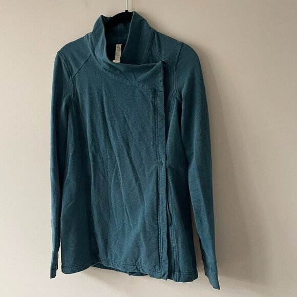 Lululemon Coast Wrap II Stretch Activewear Jacket Heathered Alberta Lake Blue 4 - Picture 3 of 8